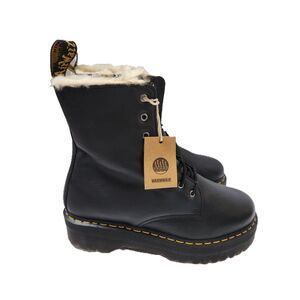 Dr. Martens Pisa Jadon FL Boots – Men’s Size 14, Black, Faux Fur Lined, NIB
